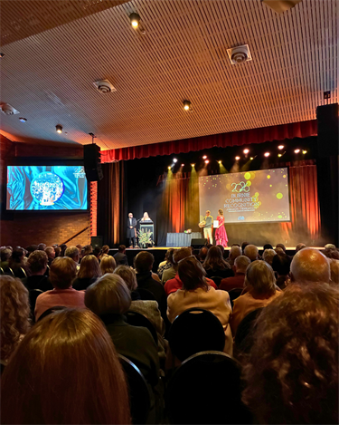 Burnie Parkrun accepting award