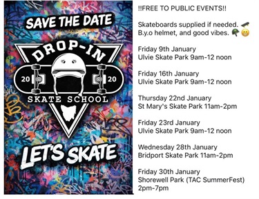 Drop in skate school