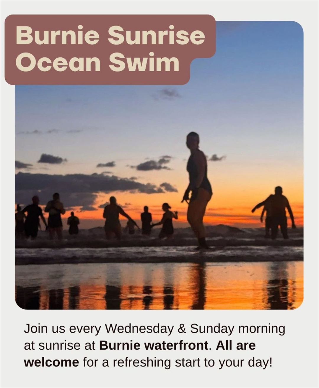 Burnie Rittner Sunrise Ocean Swim Burnie City Council
