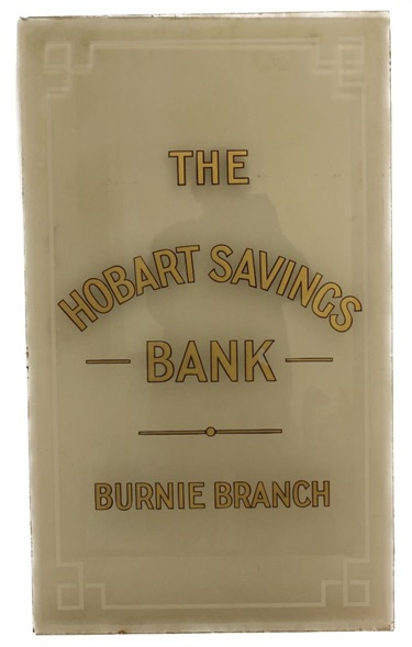 Hobart Savings Bank Glass Door